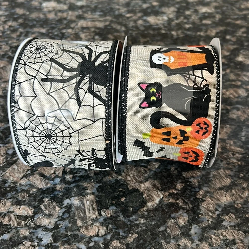 CELEBRATE IT ASSORTED HALLOWEEN WIRED RIBBON 2.5